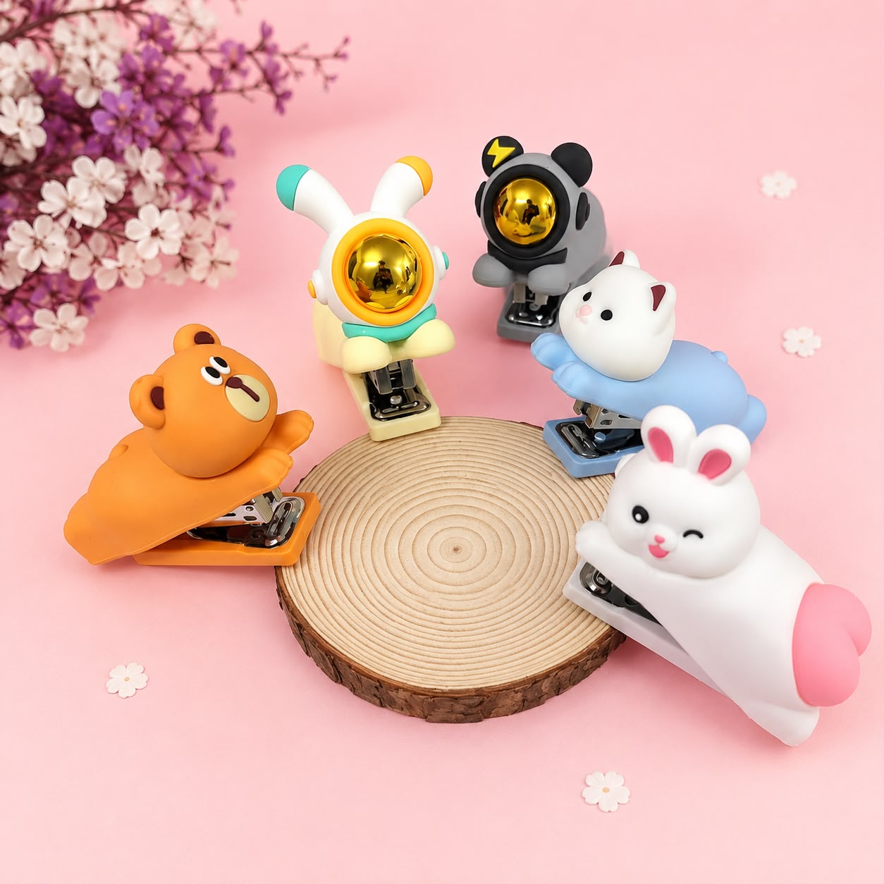 Kawaii Cartoon Silicon Stapler – Cute Animal Stapler
