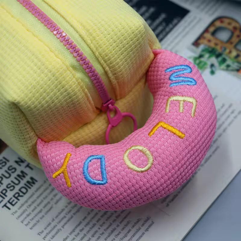 Melody Macaron Multipurpose Pouch – Large Capacity Waffle Pouch.