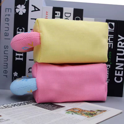 Melody Macaron Multipurpose Pouch – Large Capacity Waffle Pouch.