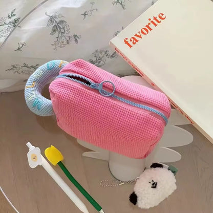 Melody Macaron Multipurpose Pouch – Large Capacity Waffle Pouch.