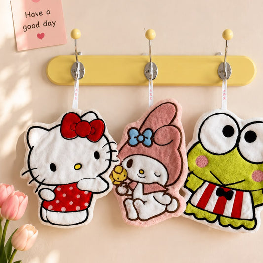 Kawaii Hanging Hand Towel | Cute Soft Towel | Quick Absorbent | Kawaii Characters