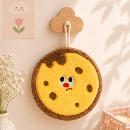 Kawaii Food Print Hanging Hand Towel | Quick Absorbent | Cute Soft Towels