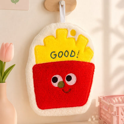 Kawaii Food Print Hanging Hand Towel | Quick Absorbent | Cute Soft Towels