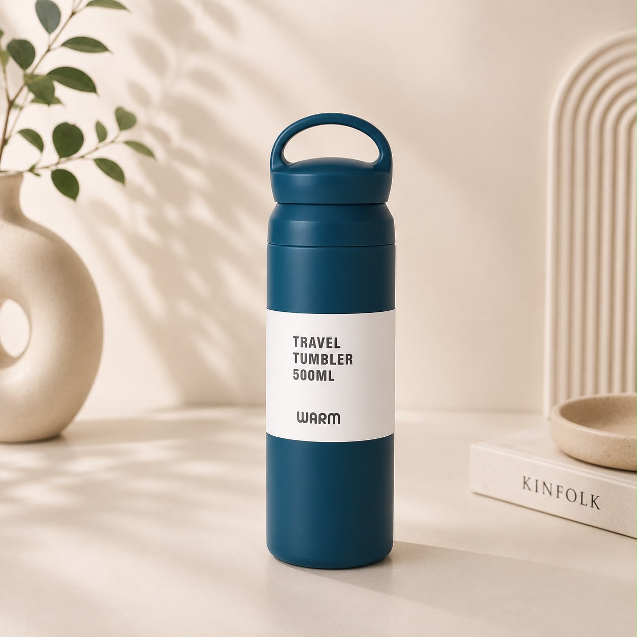 Warm Travel Tumbler 500ml – Vacuum Insulated SUS304 Stainless Steel Bottle