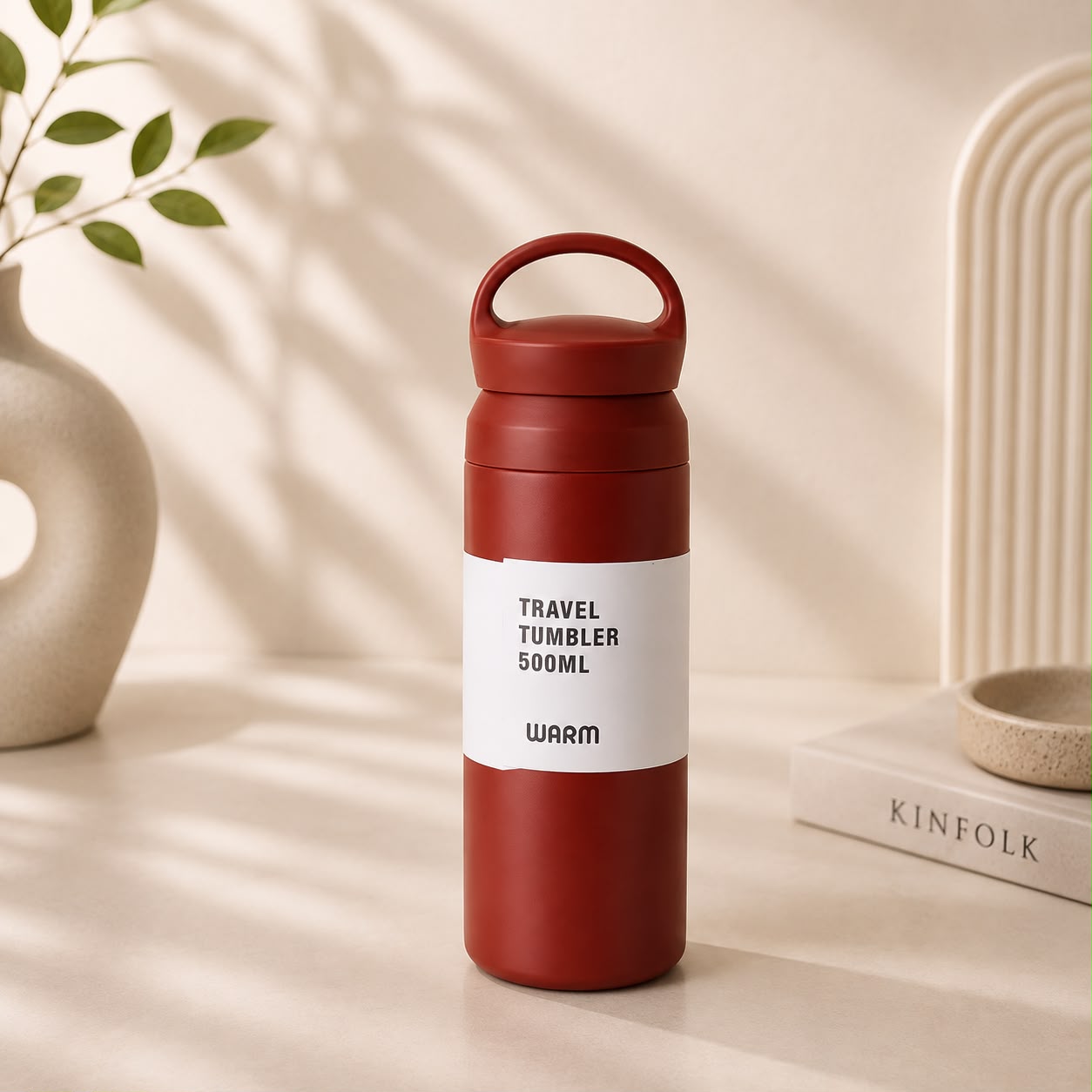 Warm Travel Tumbler 500ml – Vacuum Insulated SUS304 Stainless Steel Bottle