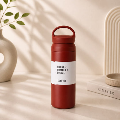 Warm Travel Tumbler 500ml – Vacuum Insulated SUS304 Stainless Steel Bottle