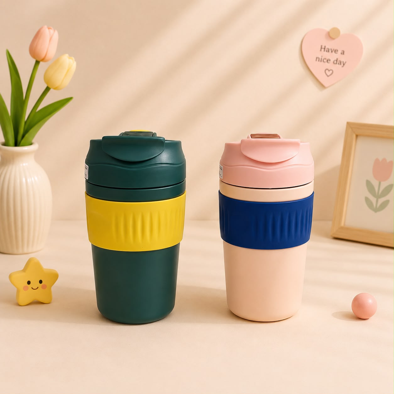Insulated Sipper Bottle with Straw Lid | SUS304 Stainless Steel | 350ml & 480ml