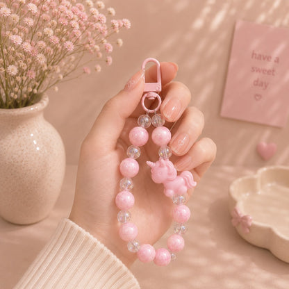 Phone Charm | Unicorn Beaded - Cute Loop Wrist Strap Accessory