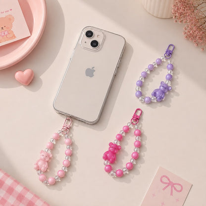 Phone Charm | Gummy Bear Beaded - Cute Wrist Strap Loop Accessory