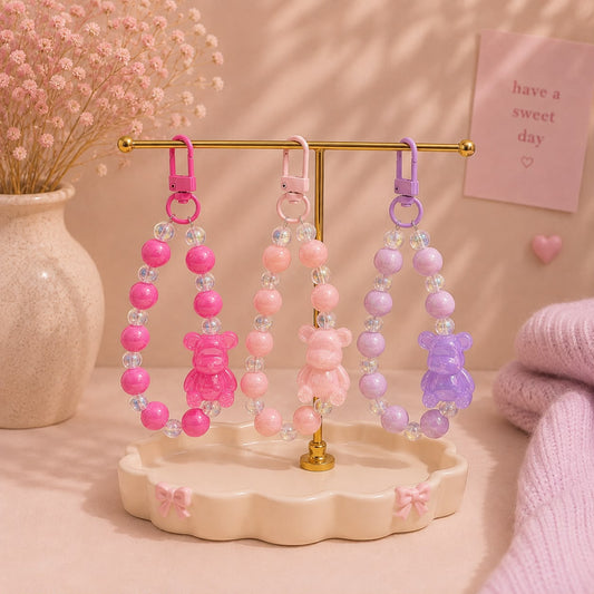 Phone Charm | Gummy Bear Beaded - Cute Wrist Strap Loop Accessory