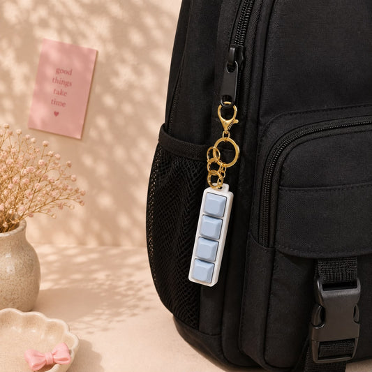Kawaii Clicker Keychains | Aesthetic | Dumpling, Coffee, Ferrero, Egg, Keyboard