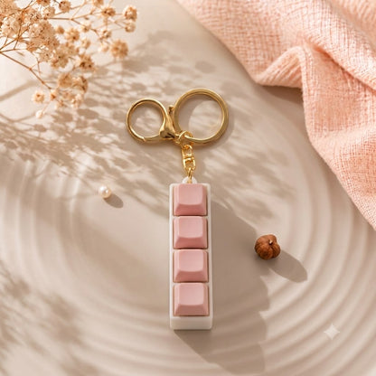Kawaii Clicker Keychains | Aesthetic | Dumpling, Coffee, Ferrero, Egg, Keyboard