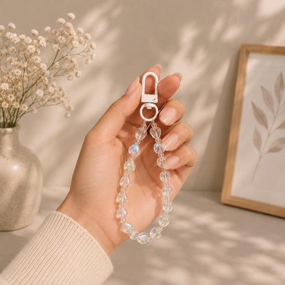 Crystal Bead Phone Charm | Wrist Strap - Translucent Pastel Phone Charm