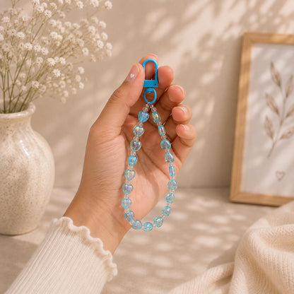 Crystal Bead Phone Charm | Wrist Strap - Translucent Pastel Phone Charm