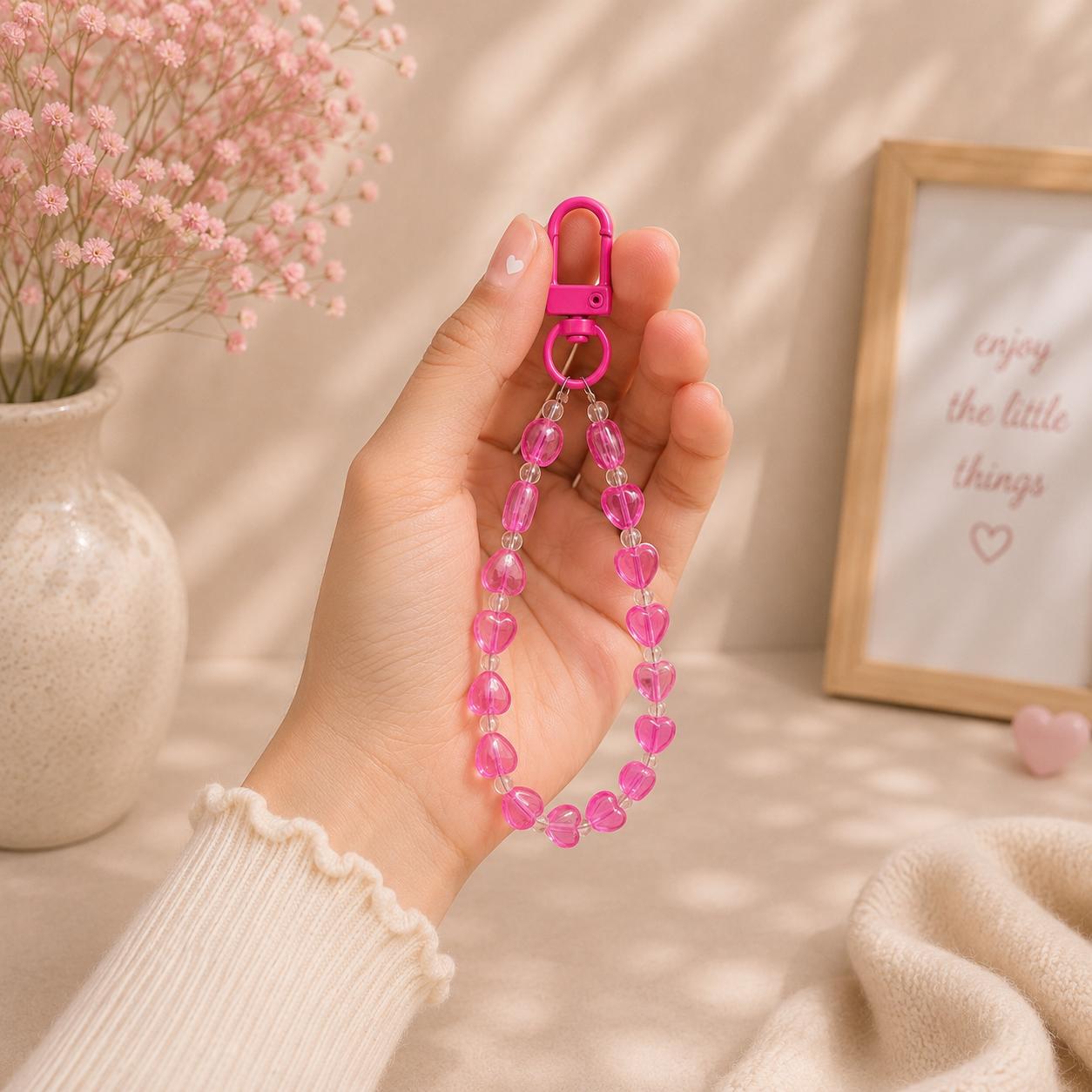 Crystal Bead Phone Charm | Wrist Strap - Translucent Pastel Phone Charm