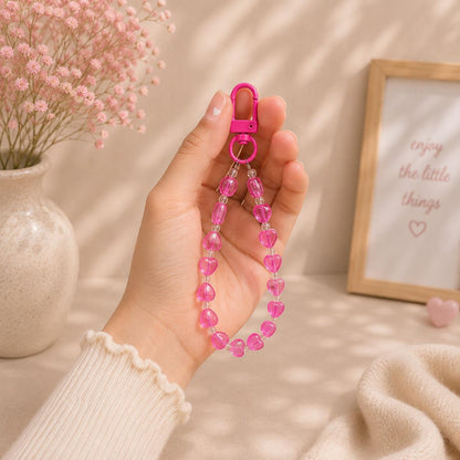 Crystal Bead Phone Charm | Wrist Strap - Translucent Pastel Phone Charm