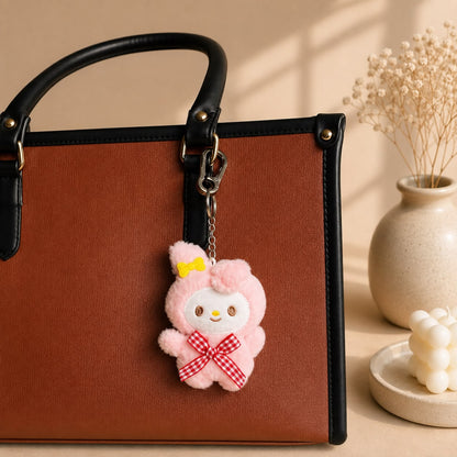 My Melody-Inspired Kawaii Plushie Keychain & Bag Charm