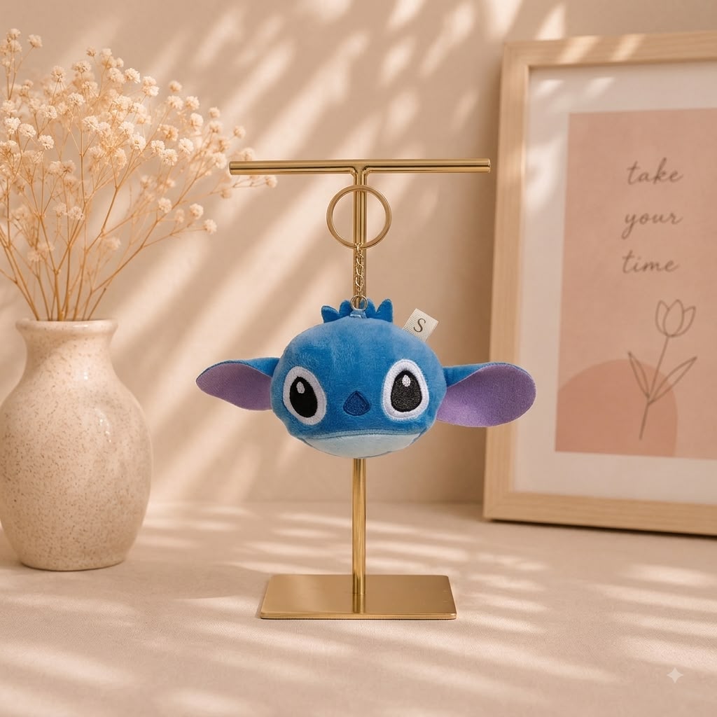 Stitch-Inspired Kawaii Plushie Keychain & Bag Charm