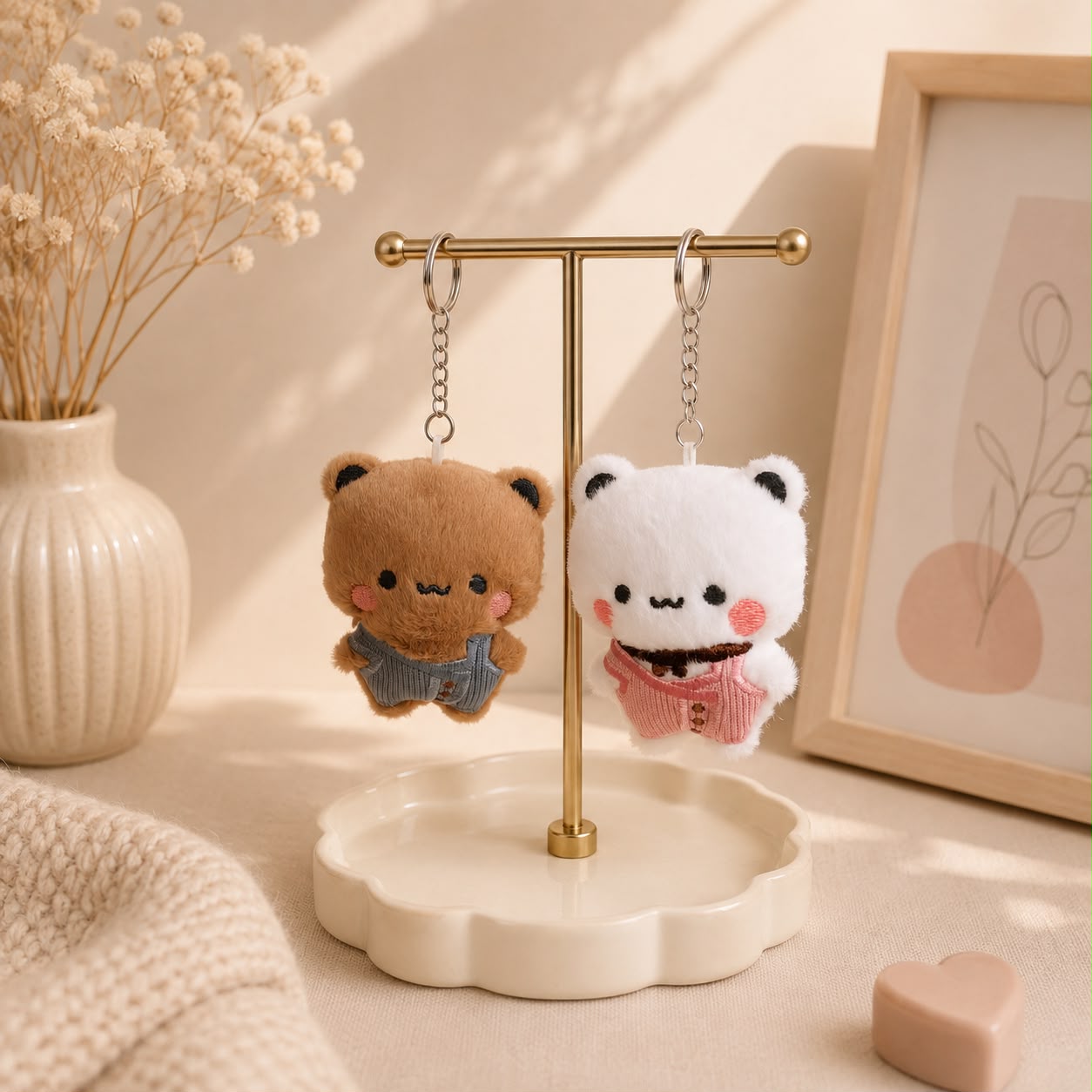 Dudu & Bubu Kawaii Bear Plushie Keychain & Bag Charm