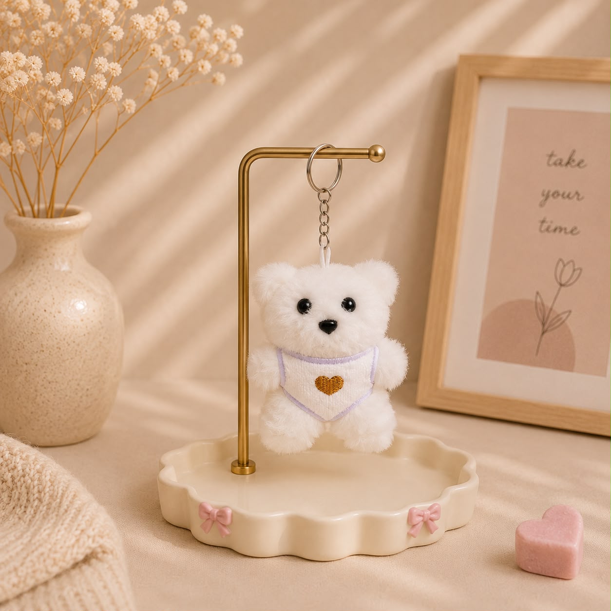 Kawaii Plushie Mini Bear Keychain & Bag Charm