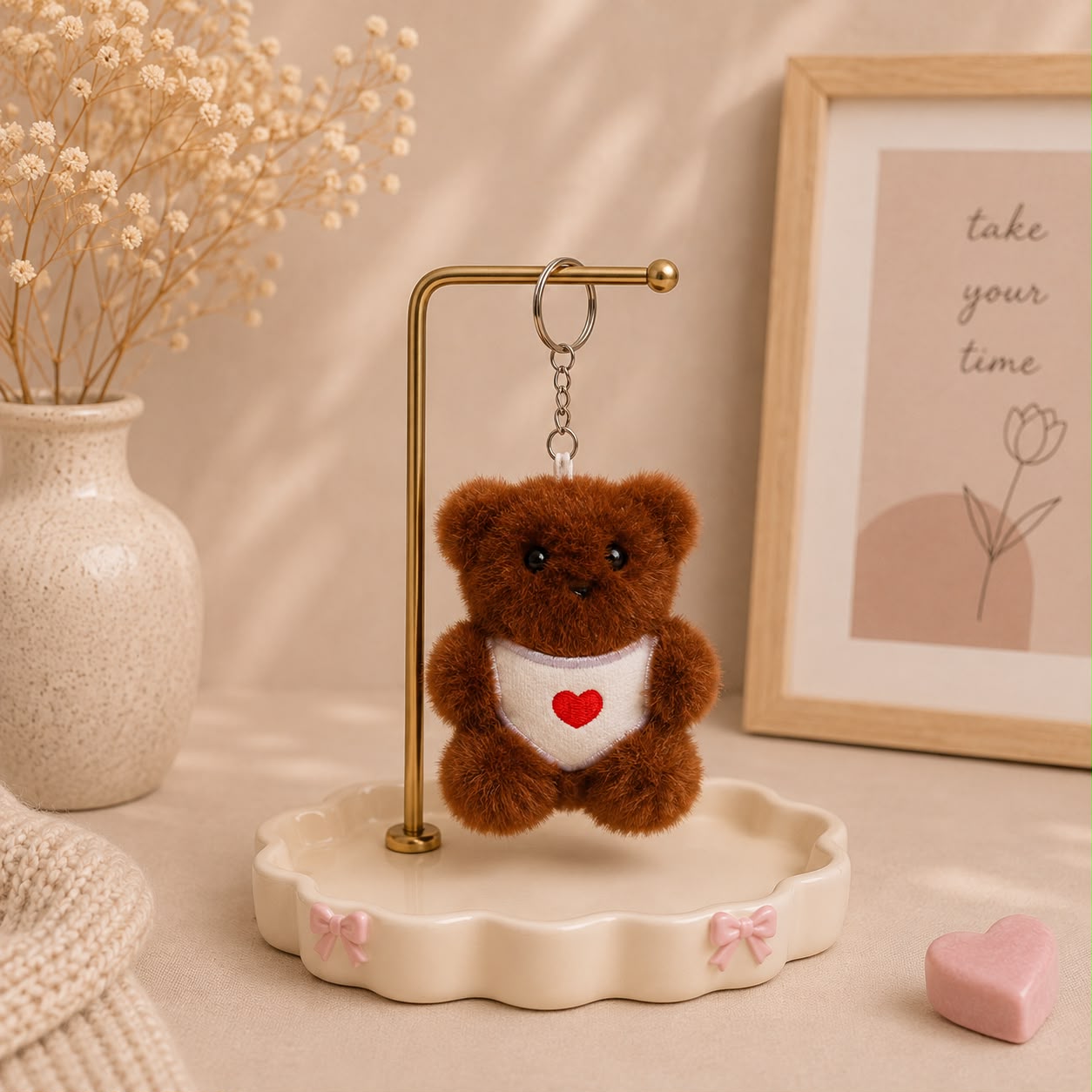 Kawaii Plushie Mini Bear Keychain & Bag Charm