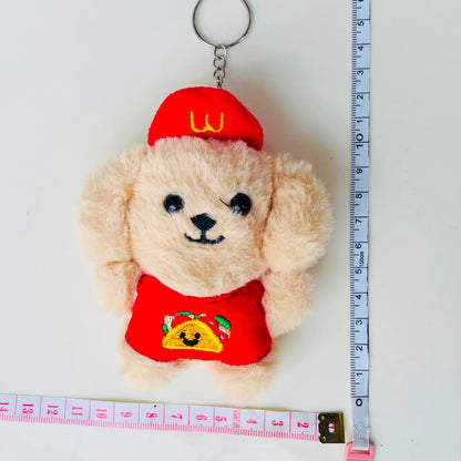 Kawaii Puppy Barista Plushie Keychain & Bag Charm