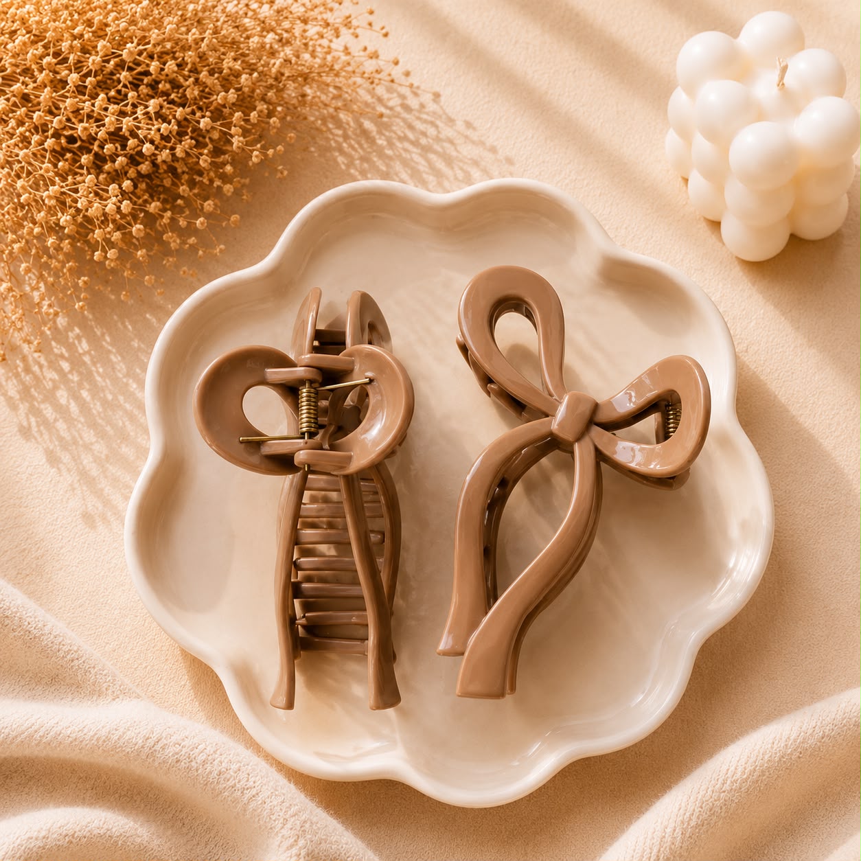 Flex Bow Hair Claw Clip | Non-Breakable | Flexible