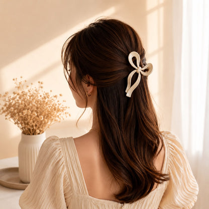Flex Bow Hair Claw Clip | Non-Breakable | Flexible