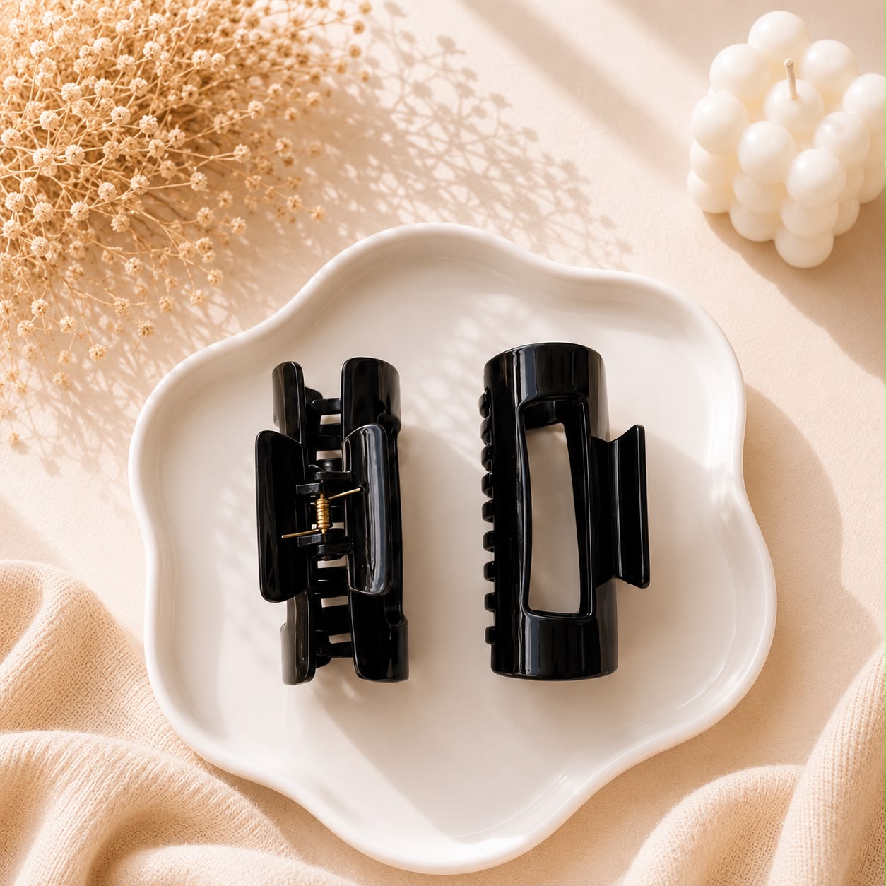 Flex Hair Claw Clip – Matte Round Edge | Non Breakable