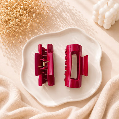 Flex Hair Claw Clip – Matte Round Edge | Non Breakable