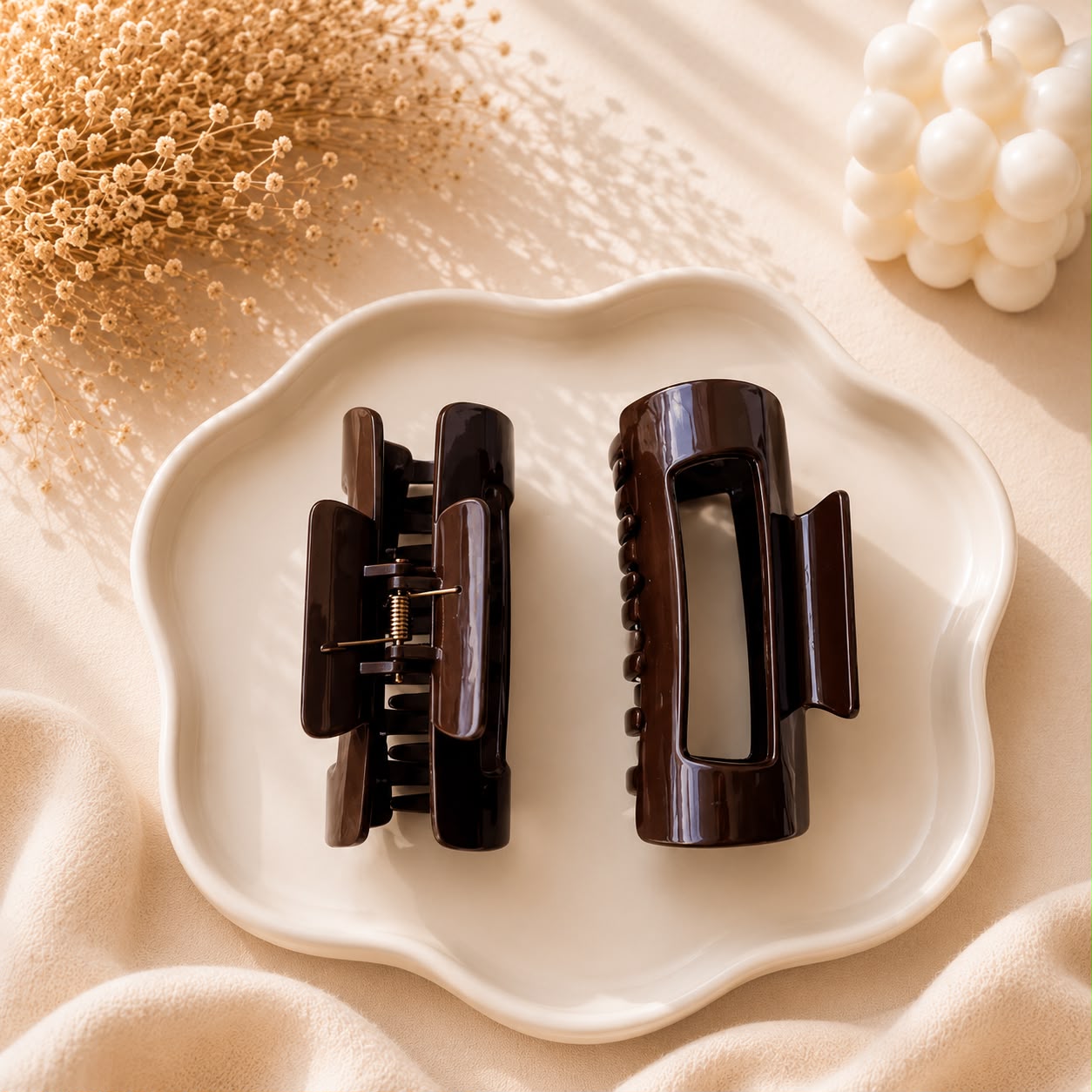 Flex Hair Claw Clip – Matte Round Edge | Non Breakable