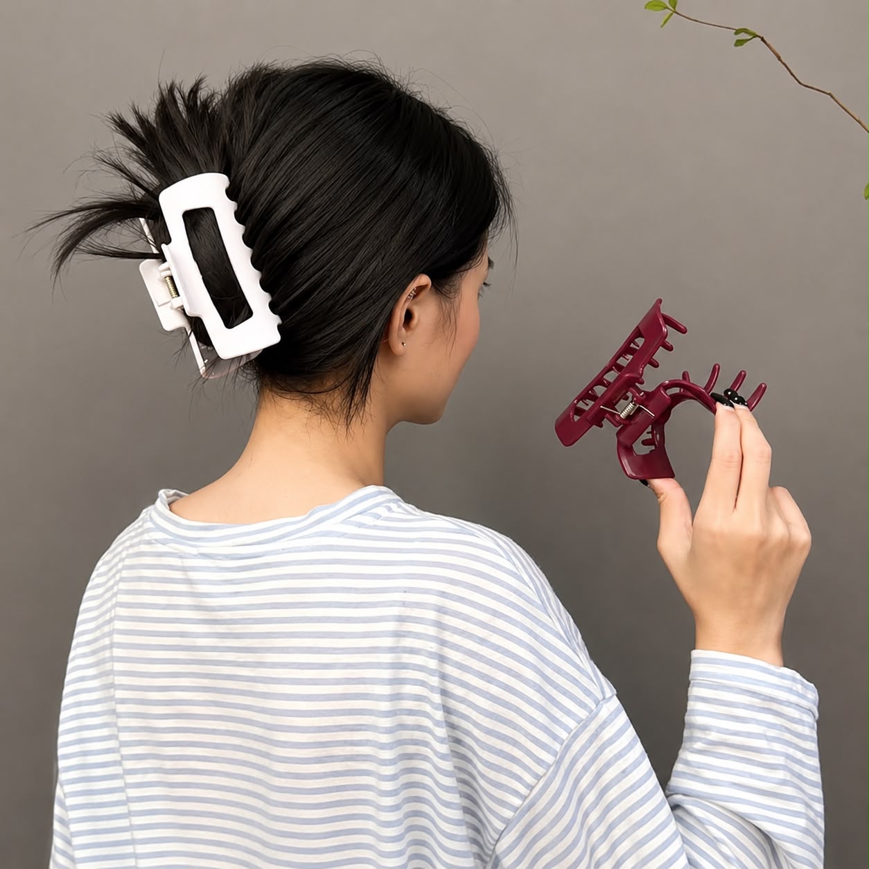 Flex Hold Hair Claw Clip – Matte Rectangle | Non Breakable