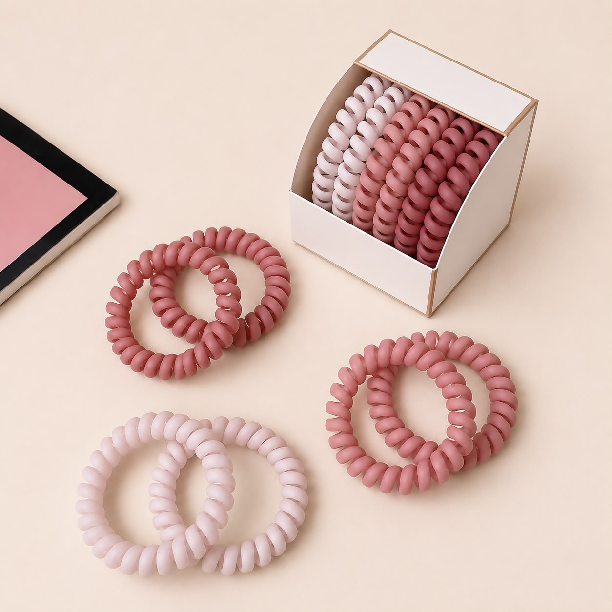 Spiral Hair Bands – Gradient Color Set (Pack of 1)