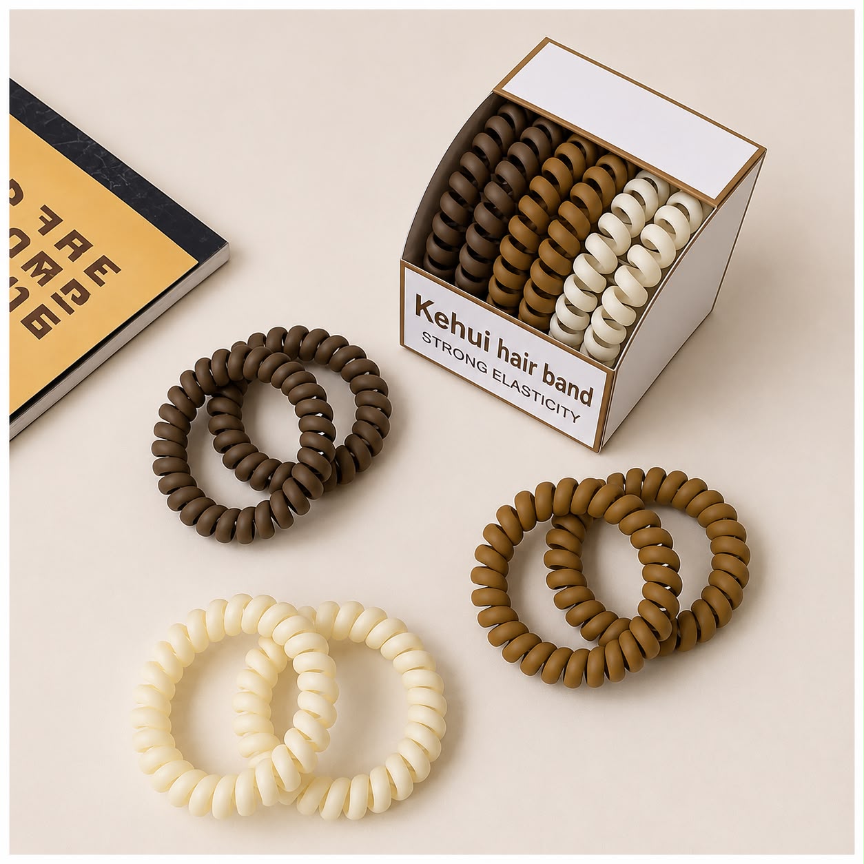Spiral Hair Bands – Gradient Color Set (Pack of 1)