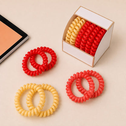 Spiral Hair Bands – Gradient Color Set (Pack of 1)