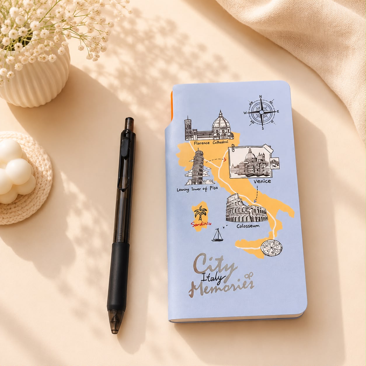Wanderlust Travel Journal Notebook with Pen