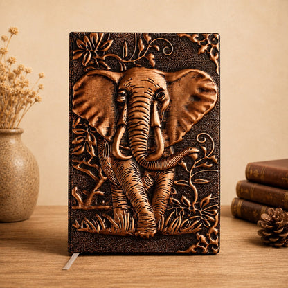Elephant Leather Journal | 3D Embossed
