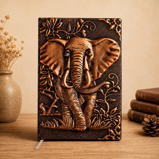 Elephant Leather Journal | 3D Embossed