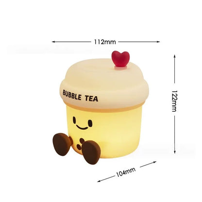 Squishy Silicone Boba/Bubble Tea Night Lamp