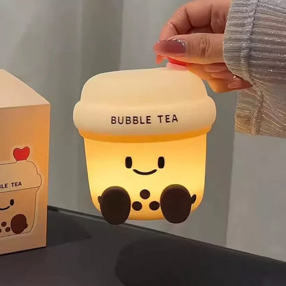 Squishy Silicone Boba/Bubble Tea Night Lamp