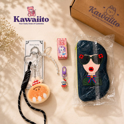 Kawaii Sunglasses Case with Wrist Strap