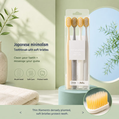 Soft Cloud Toothbrush – Set of 4 Classic Nude Colors