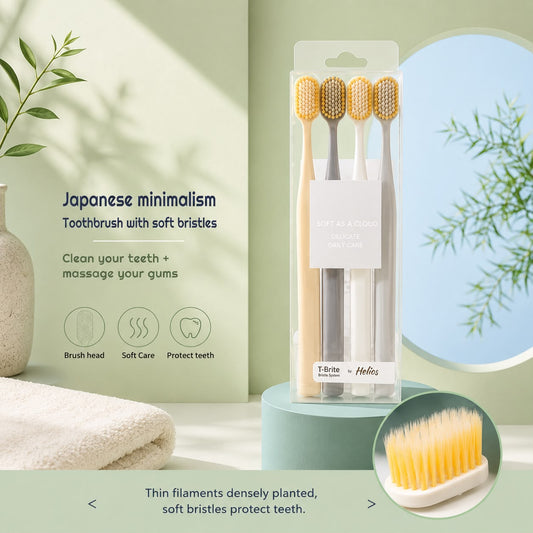 Soft Cloud Toothbrush – Set of 4 Classic Nude Colors