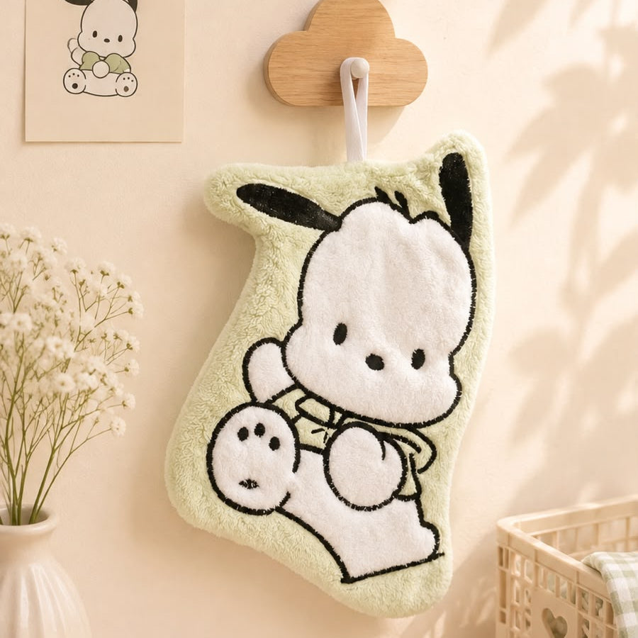 Kawaii Hanging Hand Towel | Cute Soft Towel | Quick Absorbent | Kawaii Characters