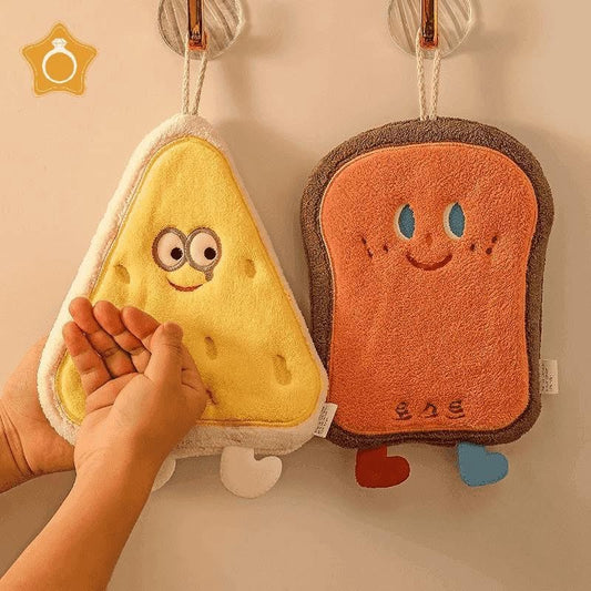 Kawaii Food Print Hanging Hand Towel | Quick Absorbent | Cute Soft Towels