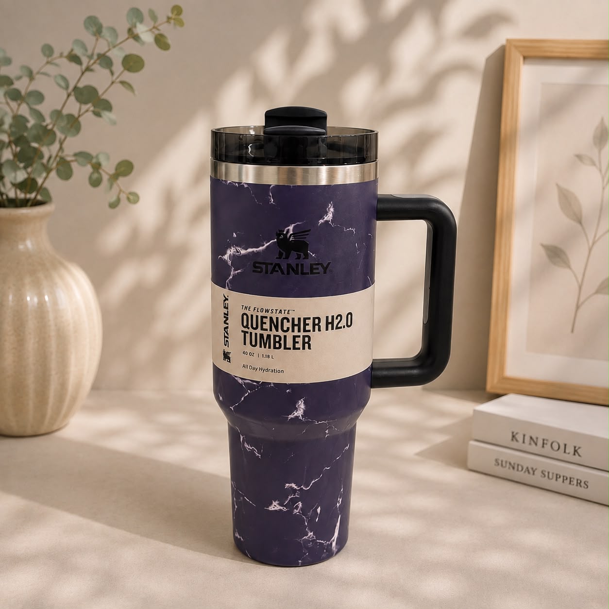 Stanley-Inspired Quencher H2.0 Tumbler | 40oz | Marble & Tie-Dye Edition