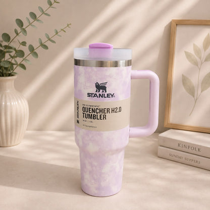 Stanley-Inspired Quencher H2.0 Tumbler | 40oz | Marble & Tie-Dye Edition
