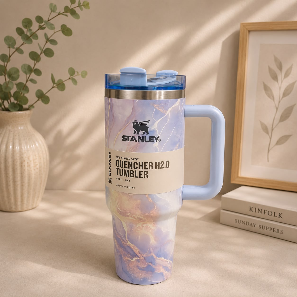 Stanley-Inspired Quencher H2.0 Tumbler | 40oz | Marble & Tie-Dye Edition
