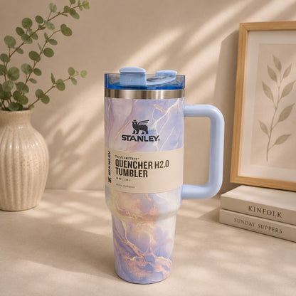 Stanley-Inspired Quencher H2.0 Tumbler | 40oz | Marble & Tie-Dye Edition