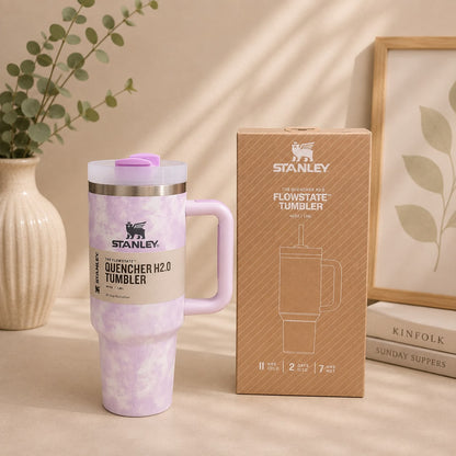 Stanley-Inspired Quencher H2.0 Tumbler | 40oz | Marble & Tie-Dye Edition